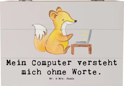 Produktbild von Mr. & Mrs. Panda Geschenkbox Verständnisvoller Softwareentwickler 22 x 15 cm - Grau Pastell - Geschenk, fotobox, Truhe, Beziehung, Computer, schatztruhe, Berufspassion