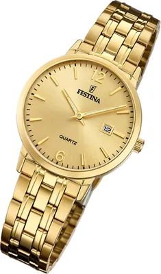 Produktbild von Festina Damen Uhr Klassik F20514/3 Edelstahl Elegant Armband-Uhr gold UF20514/3