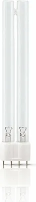 A studio shot of a Philips UVC TUV PL-L 36W lamp.