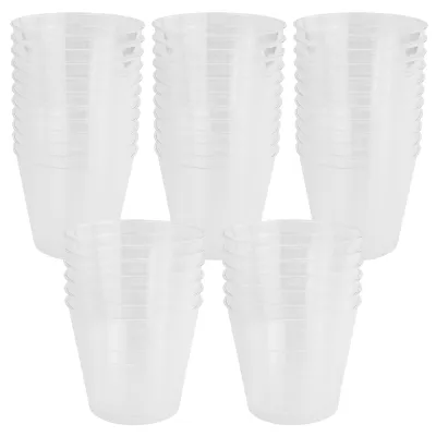 Dessertbecher-Set 50 Stück mit Löffeln, 200 ml, transparent, wiederverwendbar