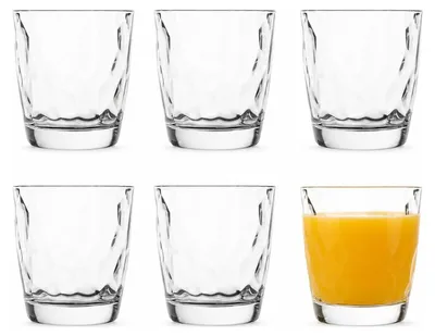 Produktbild von Bormioli Rocco 350200 Diamond Trasparente Trinkglas, Wasserglas, Saftglas, 305ml, Glas, transparent, 6 Stück
