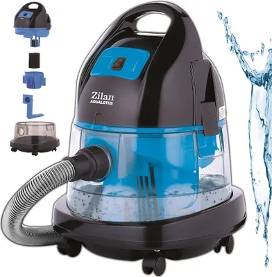 Obrázok produktu pre Vysávač Zilan s vodným filtrom | Vodný vysávač | Mokré a suché vysávanie | Podlahový vysávač | 8 LIter | 2 000 Watt | Bezvreckový | Modrý