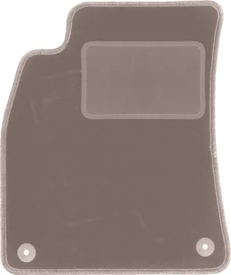 Produktbild von Fahrerfußmatte Velours beige passend für Audi A5 8T (2008-2018, Coupe) – mit Befestigungen – passgenau