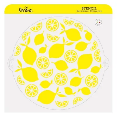 Produktbild von Decora 9270952 Zitronen-Dekorationsschablone, Ø 25 cm, aus lebensmittelechtem Ku