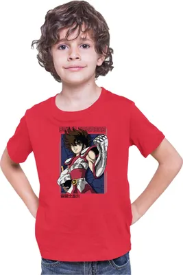 Produktbild von Kinder T-Shirt Japan Anime Manga Saint Anime Seiya Pegasus Seiya 04 Pegasus Seiya, 9-11 Jahr - 140 / Rot