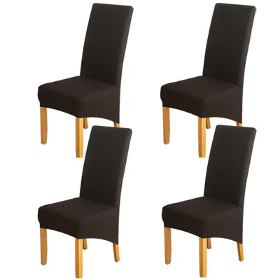 Obrázek produktu pro 4-pack židle kryty univerzální stretch jídelní židle židle kryt jídelna židle kryt pro svatbu domácí party, černá