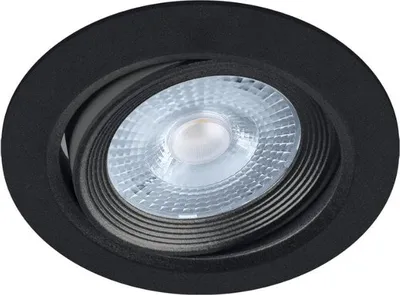 Produktbild von LED-Einbaustrahler schwenkbar 5W Rund Schwarz SMD - Neutralweiß 4000K - 5500K
