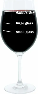 Produktbild von Leonardo Weinglas XL, Daddys Glass, Geschenk Stimmungsglas mit lustiger Gravur, Mood Wein Glas, 610ml