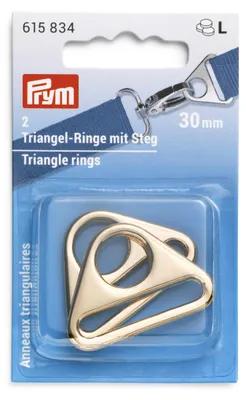 Dreieckringe 30 mm, gold, Zinklegierung, 2 Stück
