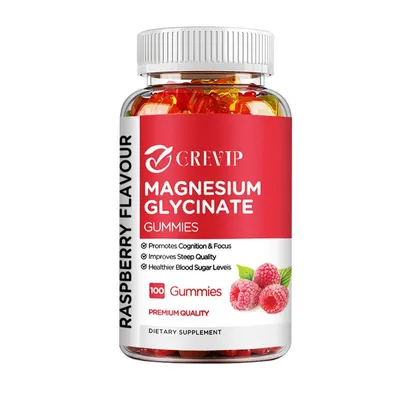 Image de Glycinate de magnésium 600 mg (100 gommes) Complément alimentaire, Sommeil, Relaxation, Cœur, Os, Système immunitaire