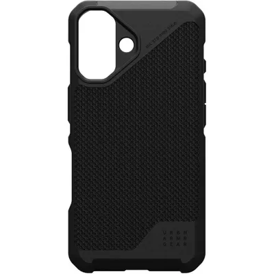 A black phone case is shown from the back on a white background.