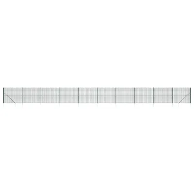 Produktbild von vidaXL Maschendrahtzaun mit Bodenhülsen Grün 2x25 m