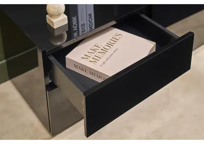 Produktbild von Miliboo - Schwarzes Glanzdesign TV-Möbel mit Stauraum L199.8 cm ISAURE