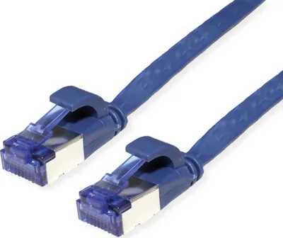 Produktbild von VALUE Patchkabel Cat.6A (Class EA) FTP, extra-flach, blau, 1 m