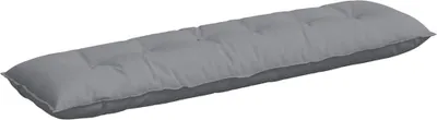 Image de vidaXL Coussin dorsal gris clair 180 x 19 x 50 cm Tissu