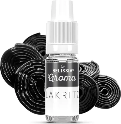 Produktbild von Belissia Lebensmittelaroma Lakritz - 10ml Hochdosiertes Aroma  - Kalorienfrei, Vegan - Für Speisen, Getränke, Shake, Quark, Nebelmaschine uvm