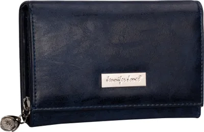 Produktbild von JENNIFER JONES Damen Geldbörse Portemonnaie Blau (1103)