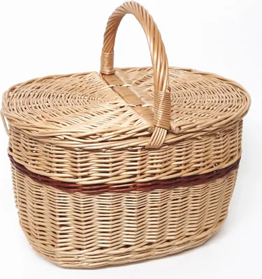 Produktbild von Picknickkorb mit zwei Deckel aus Weide (40 x 30 cm - 2F)