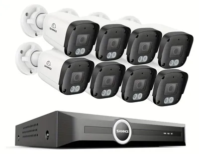 Zdjęcie produktu dla Zestaw kamer monitoringu - Monitoring wizyjny - Kamera monitoringu - System CCTV - Kamera IP - Rozdzielczość 5MP