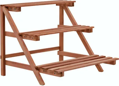 Obrázek produktu pro 3patrový stojan na květiny cedrové dřevo 48 x 45 x 40 cm