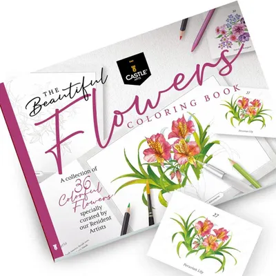 Productafbeelding van Arts Flowers Kleurboek | 36 Mindfulness-inspirerende bloemen samengesteld door in-house kunstenaars met kleurreferentiegids