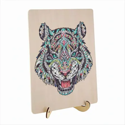 Produktbild von Holz Puzzle mit einzigartigen Formen - Tiger (130 Teile)