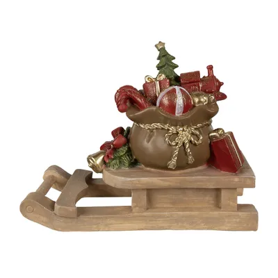 Produktbild von Clayre & Eef Figur Schlitten 38x16x29 cm Braun Polyresin
