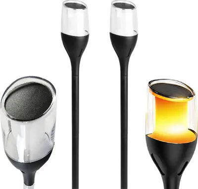 Zdjęcie produktu dla 2x Lampa Solarna Wbijana LED Ogrodowa Pochodnia Płomień Zewnętrzna