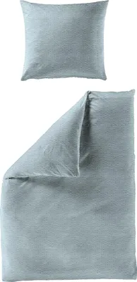 Produktbild von BIERBAUM Bettwäsche SELIMA Seersucker BL 155x220 cm blau Bettbezug