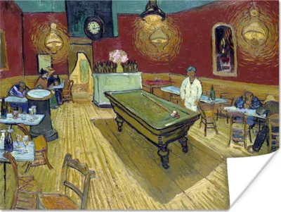 Produktbild von MuchoWow® Poster Das Nachtcafé - Vincent van Gogh 160x120 cm - Foto Plakat