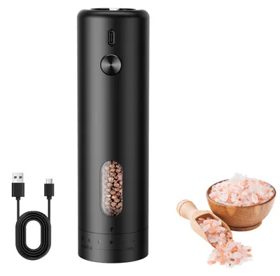 Elektrische Pfeffermühle, USB-C, 110 ml, Mahlgrad einstellbar, LED, 1 St.