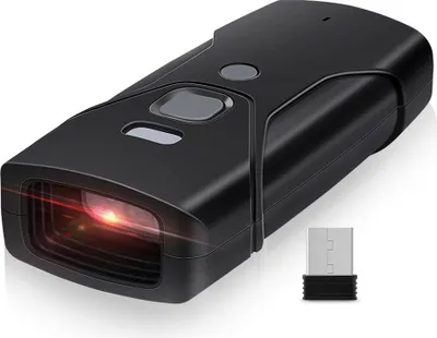 Obrázek produktu pro Ruční přenosný snímač čárových kódů HC-202D, kabelové připojení + 2,4G + Bluetooth ve třech režimech, podporuje jednorozměrný dvourozměrný vysoký skenovací rámeček (s vypínačem)