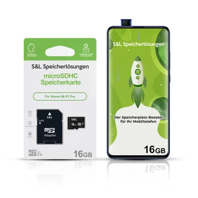 Produktbild von microSD Speicherkarte S&L für Xiaomi Mi 9T Pro - Speicherkapazität: 16 GB