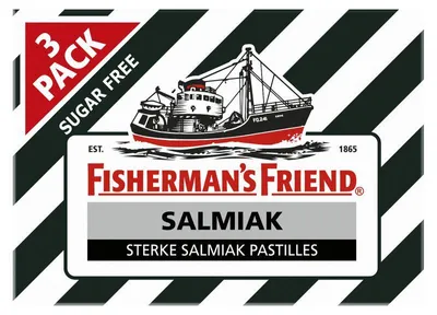 Productafbeelding van Fisherman's Friend Salmiak suikervrij 3-pack (3 x 25 gr)