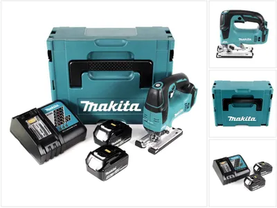 Produktbild von Makita DJV 182 RMJ Akku Pendelhubstichsäge 18V Brushless + 2x Akku 4,0Ah + Ladegerät + Makpac