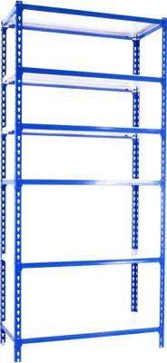 Produktbild von PROREGAL Schwerlastregal GIANT METAL SHARK | HxBxT 250x100x40cm | Fachlast 180kg | Blau