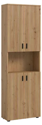 Produktbild von Mone Hochschrank Bad 4 Türen, 1 Regal Eiche Nachbildung.