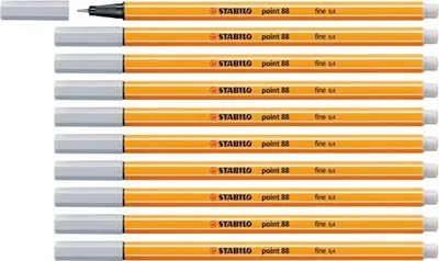 Produktbild von Fineliner - STABILO point 88 - 10er Pack - hellgrau