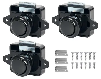 Produktbild von Set mit 3 Druckknopfschlössern für Schränke und Schubladen