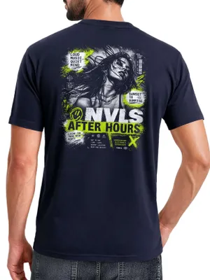 Produktbild von Herren T-Shirt Backprint - Design After Hours- Baumwollshirt Männer Fashion Streetstyle Slim Fit Neverless®