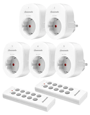 Zdjęcie produktu dla Bezprzewodowe gniazdko z pilotem, 2300 W, zasięg 30 metrów, białe