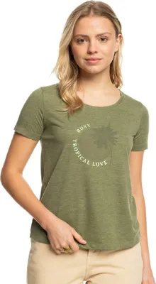 Image de Roxy Chasing The Wave T-shirt manches courtes Vert L Femme Vert L