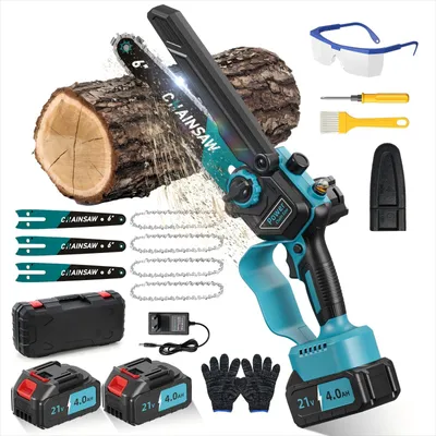 Image de Scie circulaire sans fil - 6 pouces - 1000 W - 2 batteries - Outil électrique pour jardin