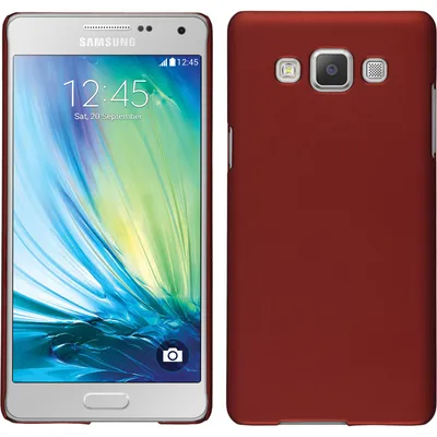 Produktbild von PhoneNatic Case kompatibel mit Samsung Galaxy A5 (A500) - Hülle rot gummiert Hard-case + 2 Schutzfolien