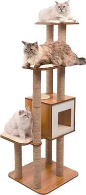 Produktbild von Catit Vesper High Base Spielturm Mit 5 Ebenen Beige Beige One Size