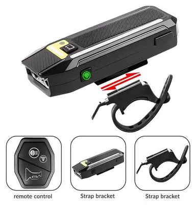 Obrázek produktu pro Noční světlo na kolo, s RGB světlometem a světelným senzorem, dobíjitelné přes USB-C, velmi jasné vodotěsné LED světlo na kolo, s výstražným světlem