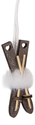 Immagine prodotto di Clayre & Eef Ciondolo natalizio 3x1x7 cm in legno marrone