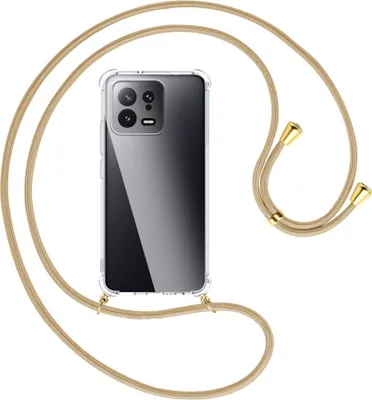 Produktbild von Handykette Backcover-Schutzhülle mit Band (Metall goldfarben) für Xiaomi 13 (6.28'') - caramel