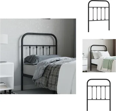 Produktbild von vidaXL Kopfteil Metall Schwarz 75 cm -  Kopf- & Fußenden