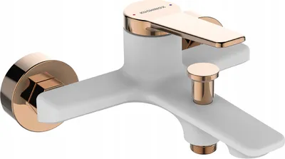 A close-up studio shot of a modern bathroom faucet.